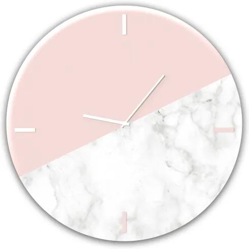 Ceas de perete Pink Marble GC011, Ø 30 cm