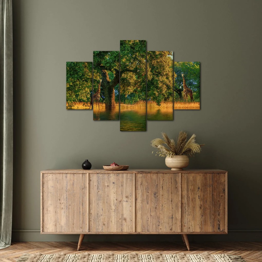 Tablou cu girafe în natură (150x105 cm)