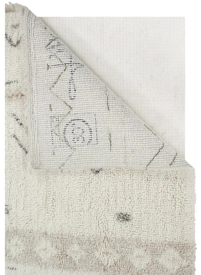 Covor crem lavabil/țesut manual din lână 80x140 cm Lakota Day – Lorena Canals