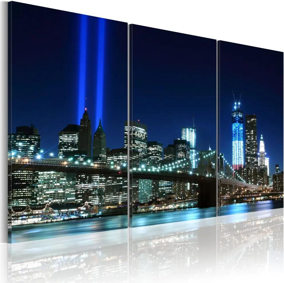 Tablou Bimago - Blue lights in New York 60x40 cm