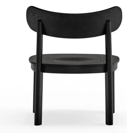 Fotoliu dining negru în decor frasin Nara - Teulat