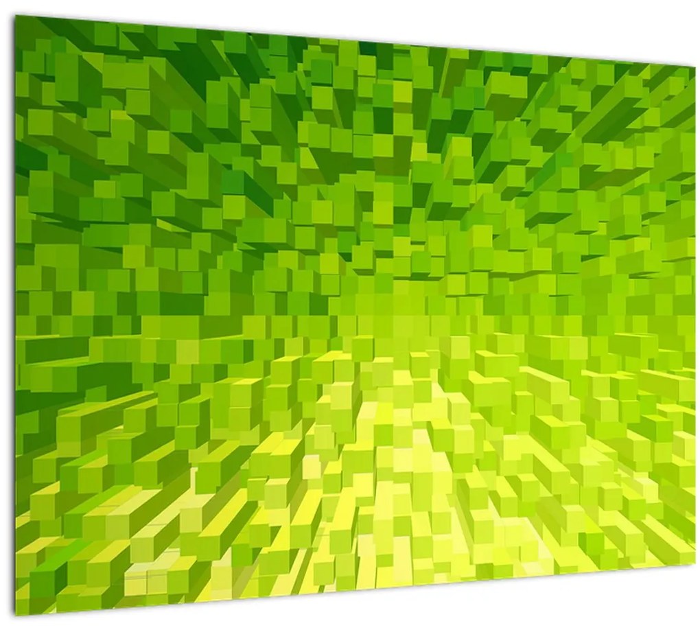 Tabloul cuburilor galbenverzui (70x50 cm)