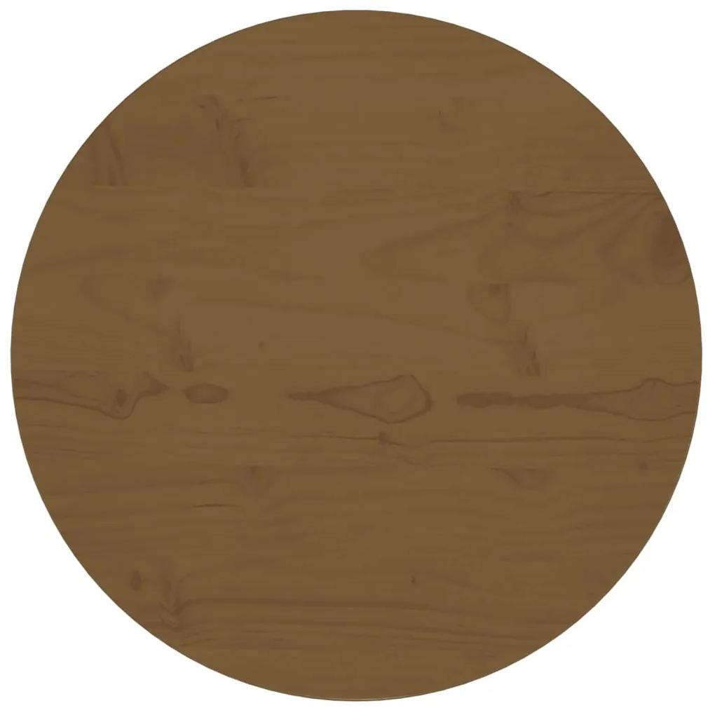 813674 vidaXL Blat de masă, maro, Ø50x2,5 cm, lemn masiv de pin