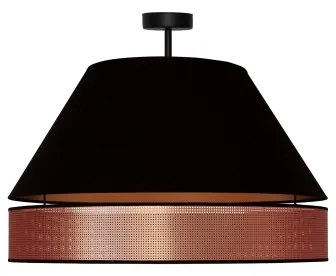 Lustră aplicată COPPER Duolla SHINY 1xE27/15W/230V d. 60 cm negru/cupru