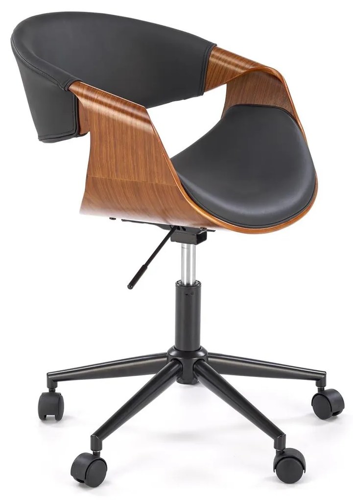 Fotoliu de birou Balbo (negru + nuc). Promo -6%. 1092609