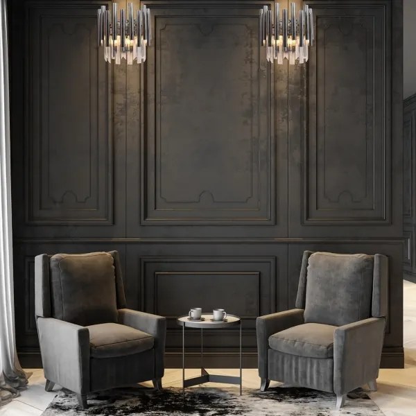 Aplică de cristal MADISON 2xE14/40W/230V crom