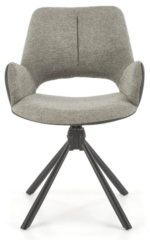 Scaun de bucaterie Lynch, gri/negru