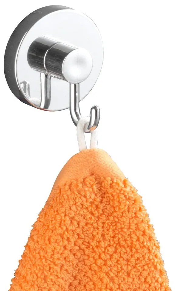 Cârlige argintiu-lucios 2 buc. autoadezive din plastic Vacuum-Loc – Wenko