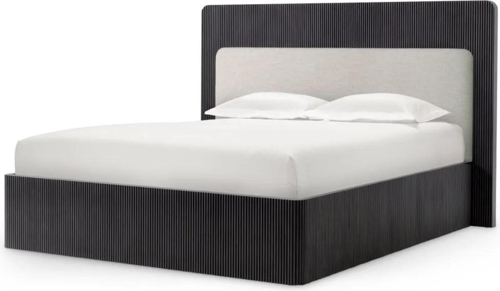 Pat dublu design LUX Dimitrios 180x210cm, gri carbune