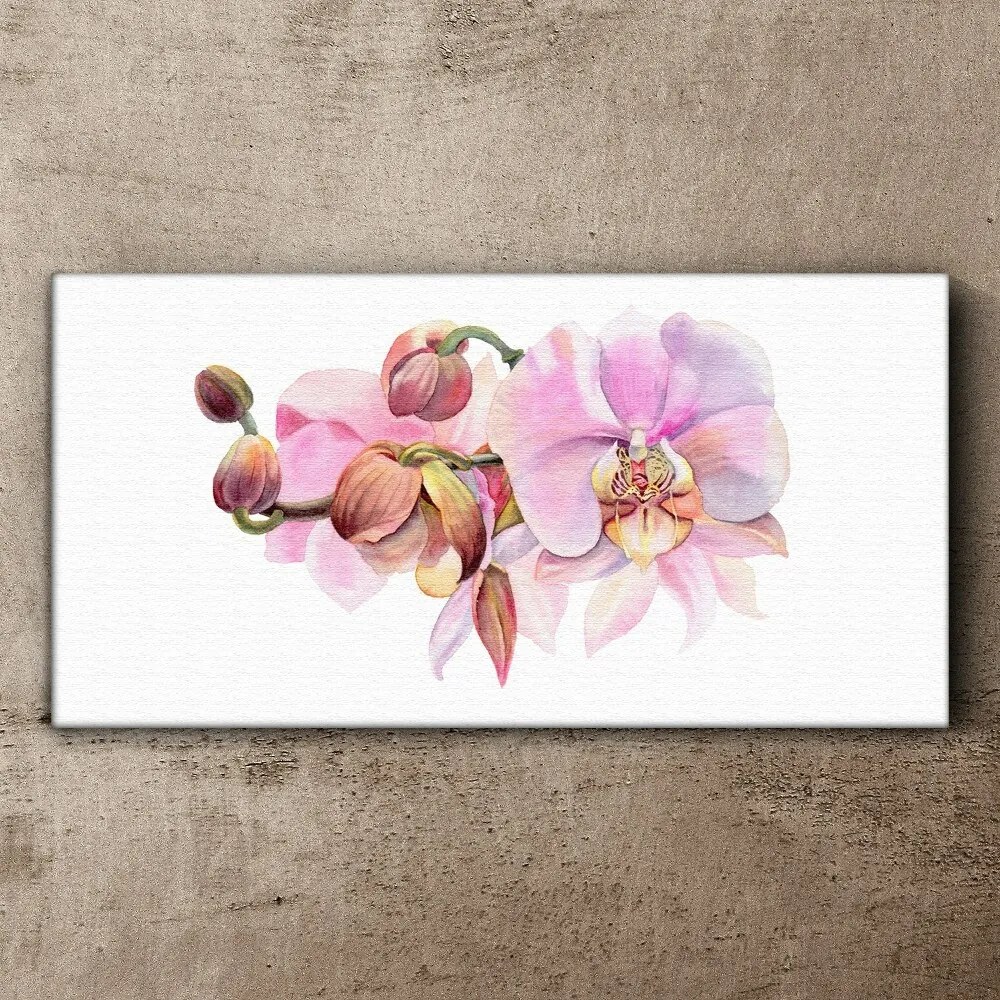 Tablou canvas Acuarela flori de orhidee