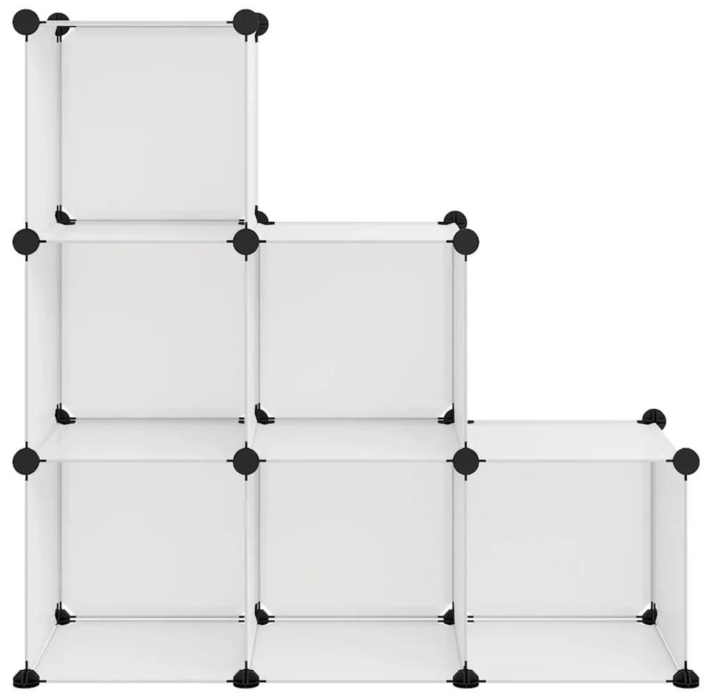 Organizator cub de depozitare, 6 cuburi, transparent, PP 1, Transparent, 94.5 x 31.5 x 93 cm, 94.5 x 31.5 x 93 cm, Transparent
