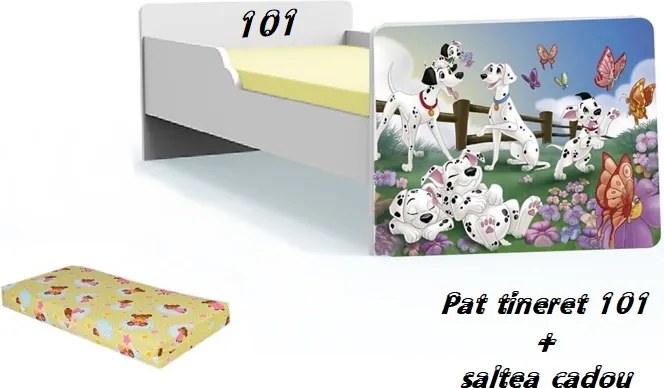 Pat tineret 101 Dalmatieni cu saltea