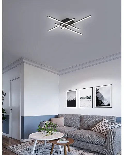 Brilagi - Plafonieră LED STRIPES LED/37W/230V neagră