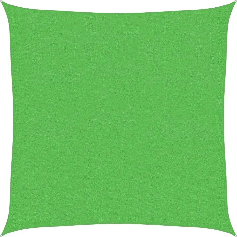 vidaXL Pânză parasolar, verde deschis, 2,5x2,5 m, HDPE, 160 g/m²