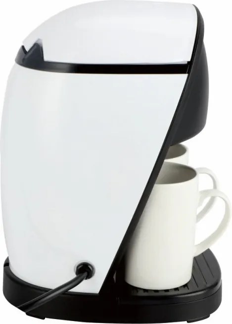 La mâna a doua: Cafetiera Rosberg R51170E, 450W, 250ml, 2 cani,Cafea macinata, Filtru permanent, Alb