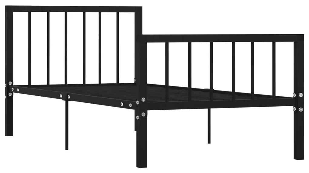 284569 vidaXL Cadru de pat, negru, 100 x 200 cm, metal