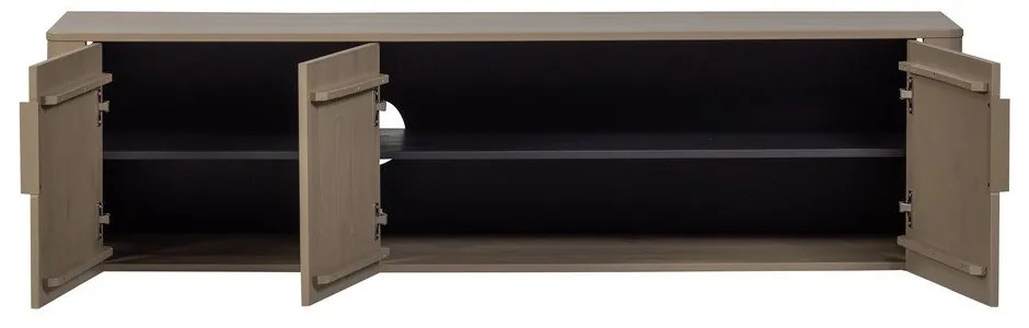Comodă TV taupe din lemn de pin 154x56x44 cm Gunnar – WOOOD