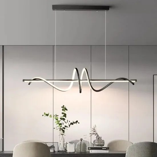 Lustra LED Cu Telecomanda, Elit's, Helix 01 Bk, 80w