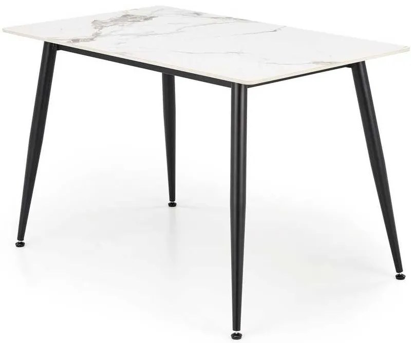 Masă de bucătărie Webster 120 cm, marmură / negru