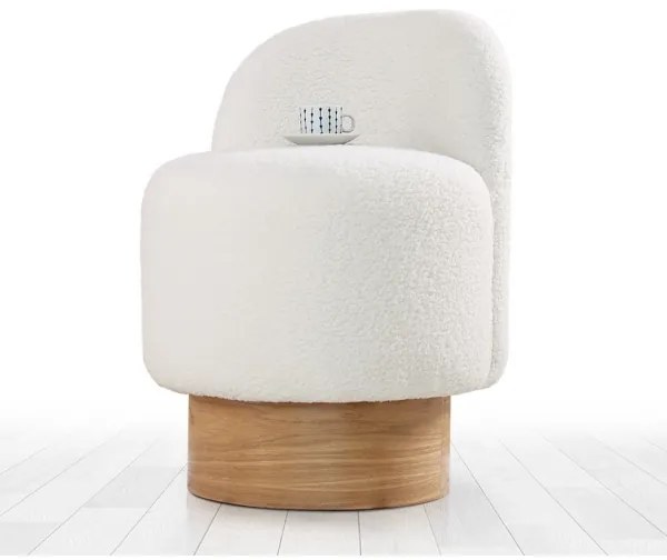 Fotoliu pentru copii RIKI 40x47 cm alb