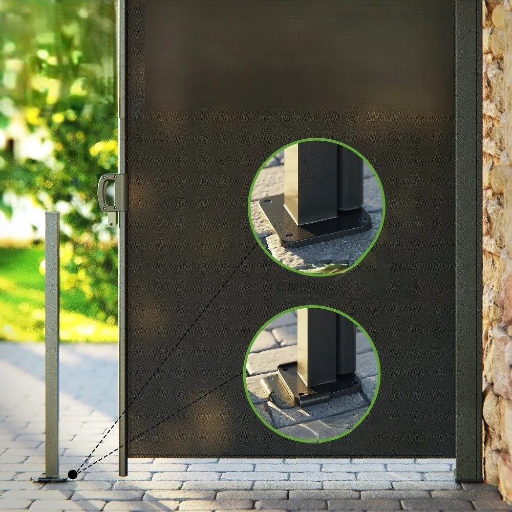 Marchiză laterală NOSARA pentru terasă, 180x300cm, antracit Casaria