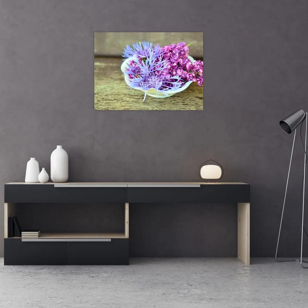 Tablou - plantă violetă (70x50 cm), în 40 de alte dimensiuni noi