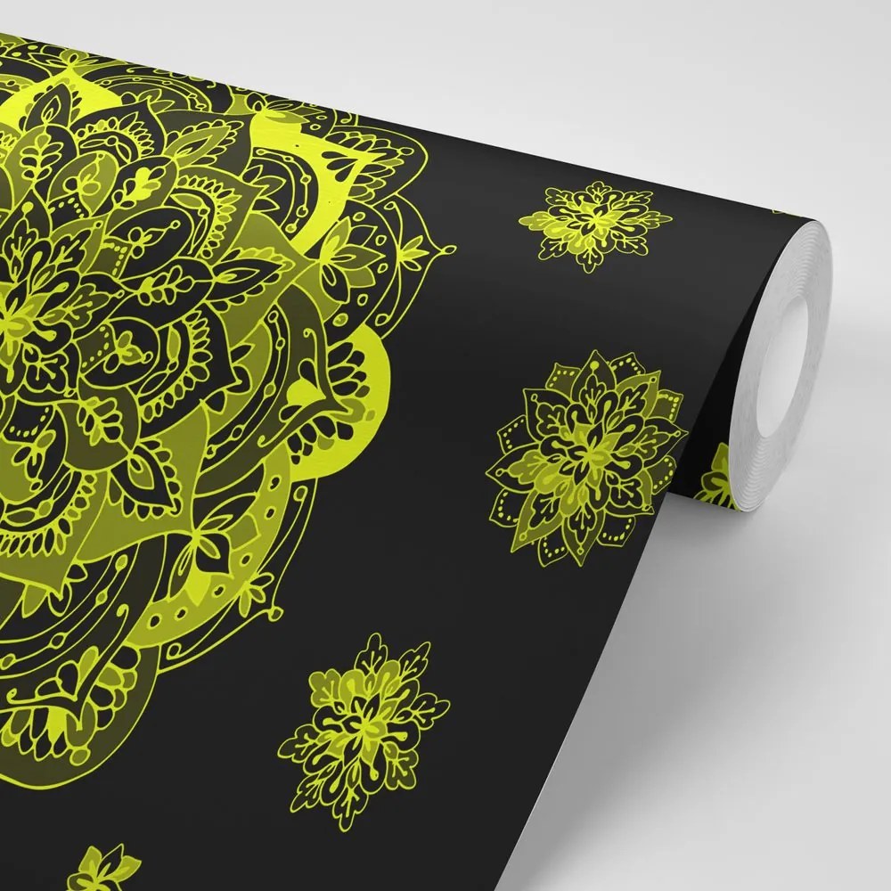 Tapet Mandala galbenă