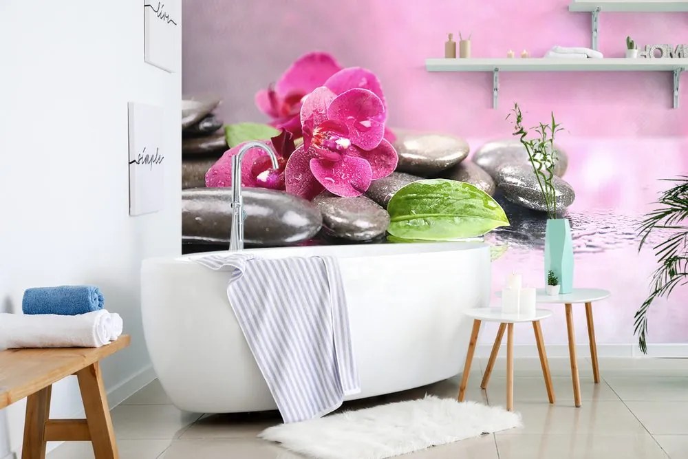 Fototapet orhidee cu atingere de relaxare