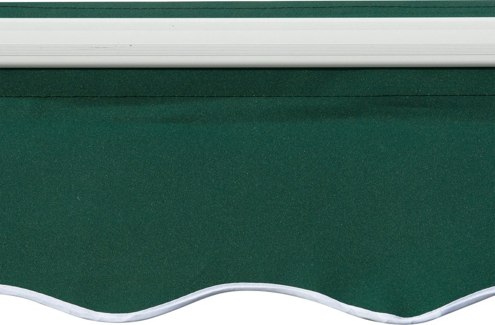 Copertină Retractabilă Manuală Outsunny pentru Verandă, 3x2 m, Verde | Aosom Romania