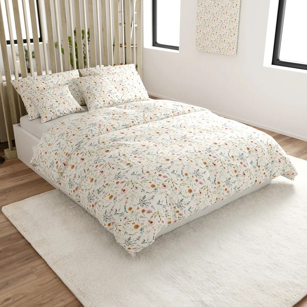 Lenjerie din microfibra HERBALIS crem Dimensiune lenjerie de pat: 2 buc 70 x 90 cm | 200 x 220 cm