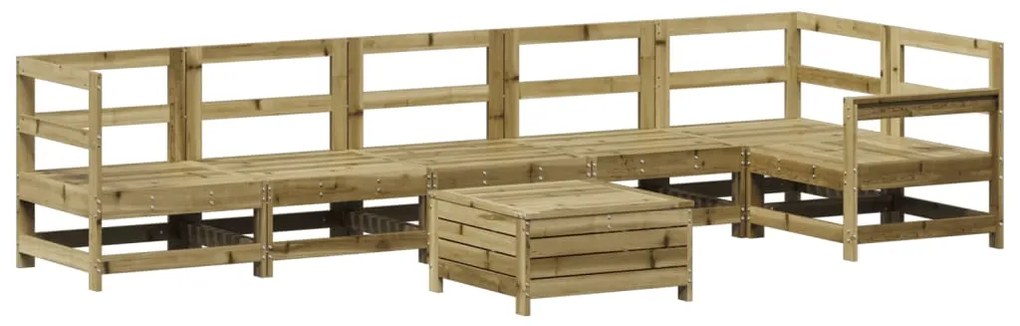 3250883 vidaXL Set canapea de grădină, 7 piese, lemn de pin tratat
