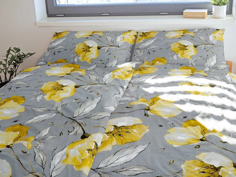 Lenjerie de pat creponată Floare înflorită