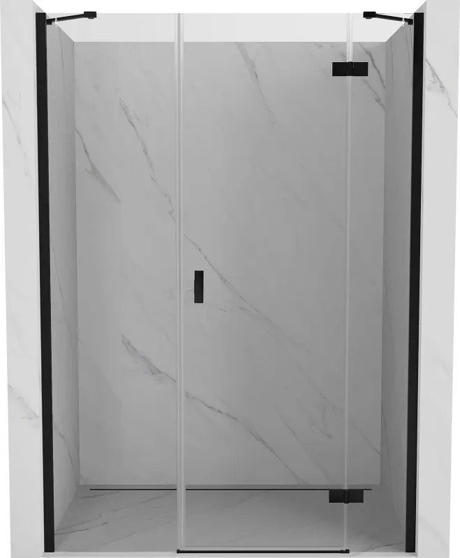 Mexen Mist-H ușă de duș cu deschidere dreaptă 145 cm, transparentă, neagră - 8A5-145-001-70-00-P