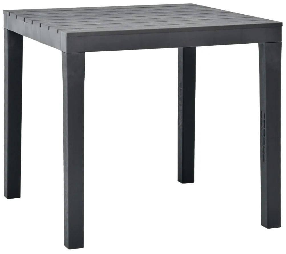vidaXL Masă de grădină, antracit, 78 x 78 x 72 cm, plastic