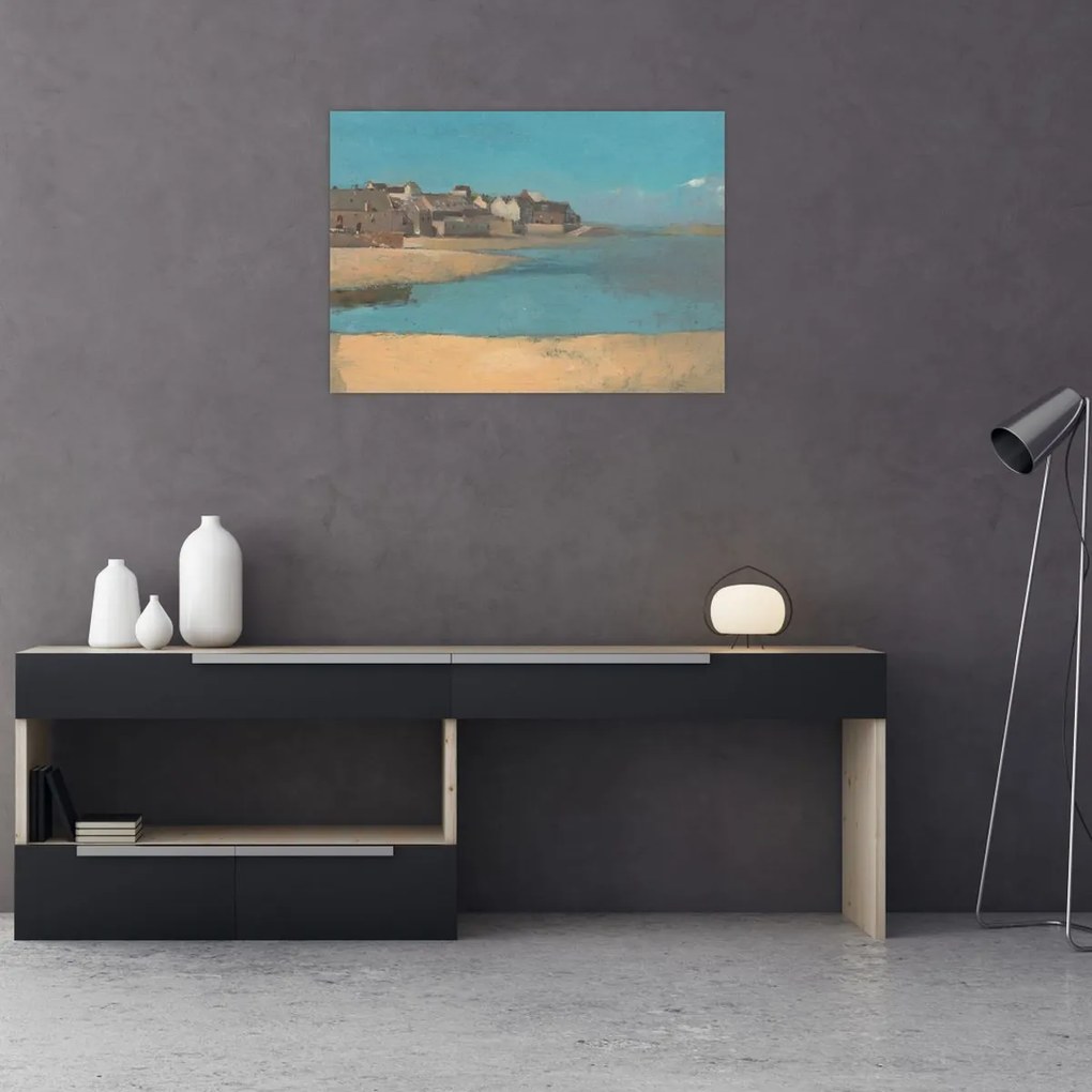 Tablou - Odilon Redon, Village by the Sea in Brittany, reproducere (70x50 cm)