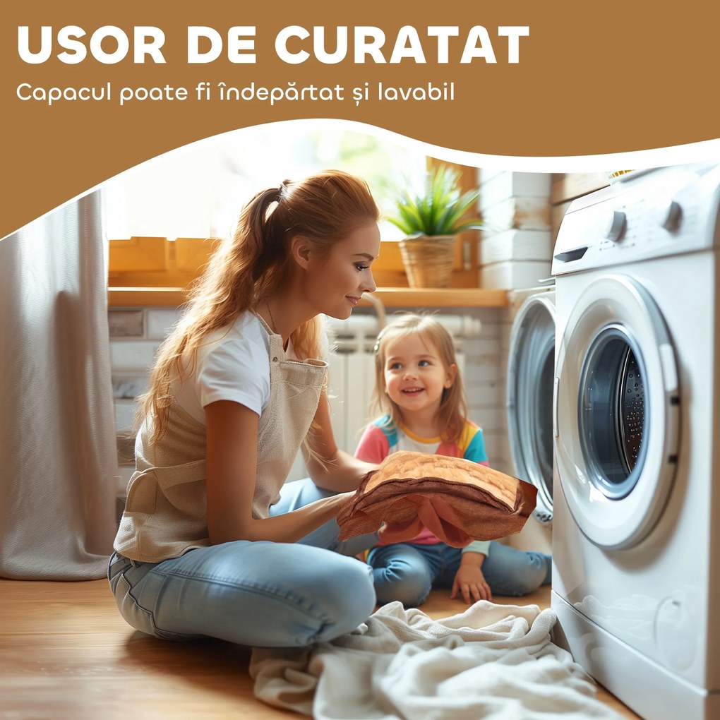 AIYAPLAY Cal Electric de Călărit, Jucărie pe Baterii cu Acoperire Lavabilă și Roți Silențioase, Maro | Aosom Romania