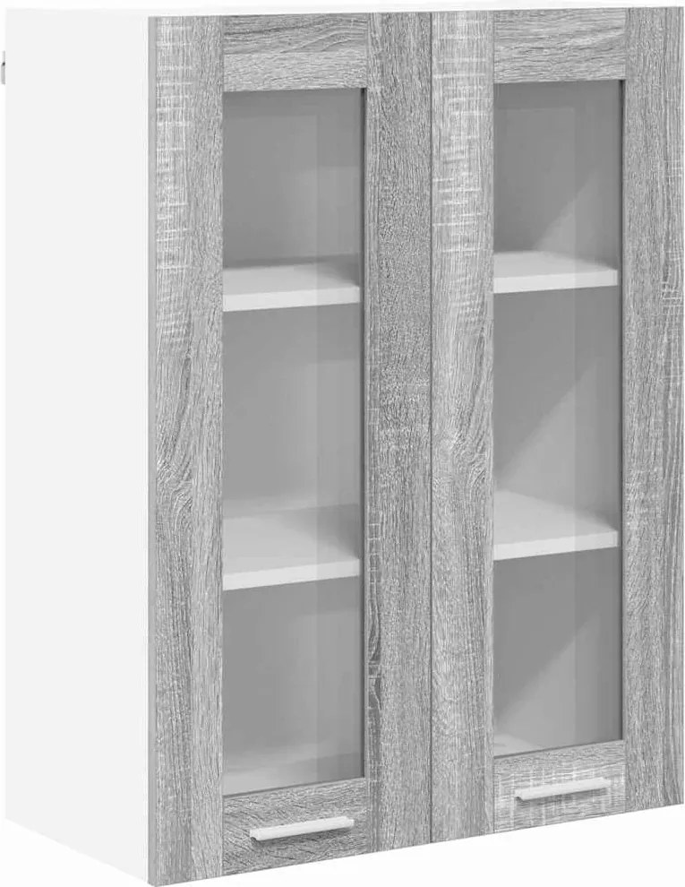 vidaXL Dulap suspendat cu ușă Gri Sonoma 60 x 31 x 80 cm Lemn compozit