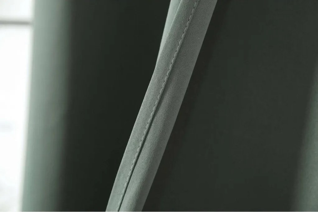 Perdea OXFORD verde-gri 140x250 cm Agatat: Inele metalice