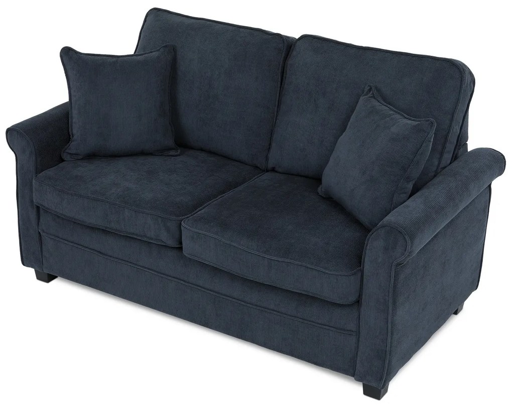 Canapea cu două locuri ASB-4170 BLUE2, manșetă,albastră