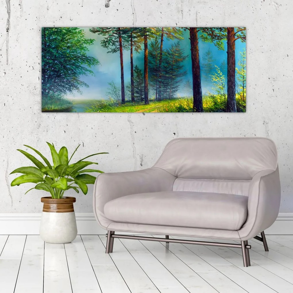 Tablou - Pictură în ulei de peisaj (120x50 cm)