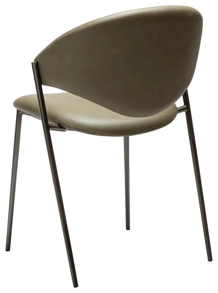 Scaun de dining kaki din imitație de piele Zone – DAN-FORM Denmark