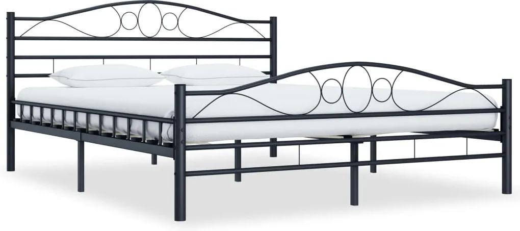 Cadru de pat, negru, 180 x 200 cm, otel
