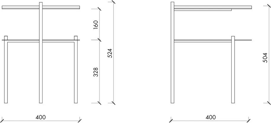 Noptieră neagră cu blat cu aspect de lemn de stejar Tu – noo.ma