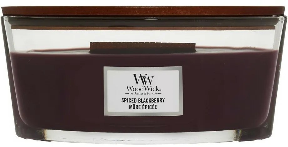 Lumânare parfumată WoodWick Spiced Blackberry, 453g
