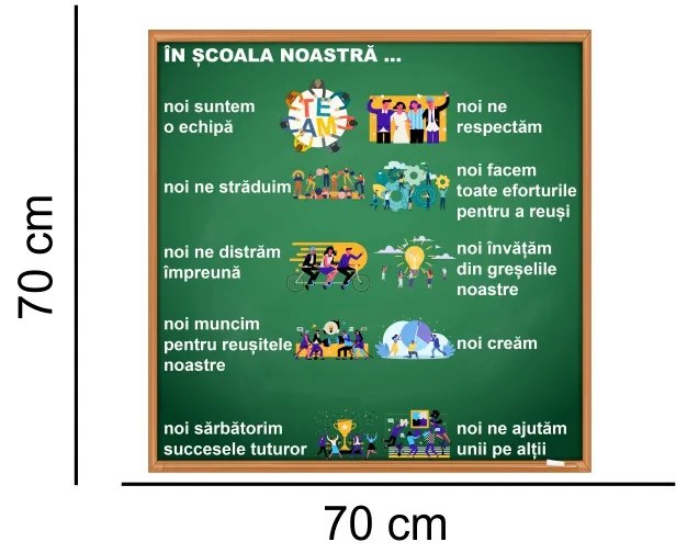 Sticker perete In scoala noastra