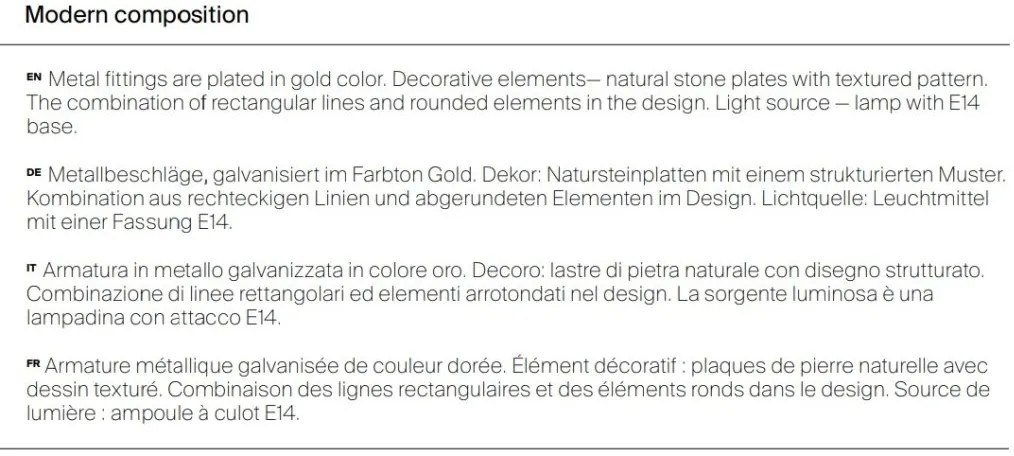Aplica de perete deosebita design contemporan, neoclasic Marmo
