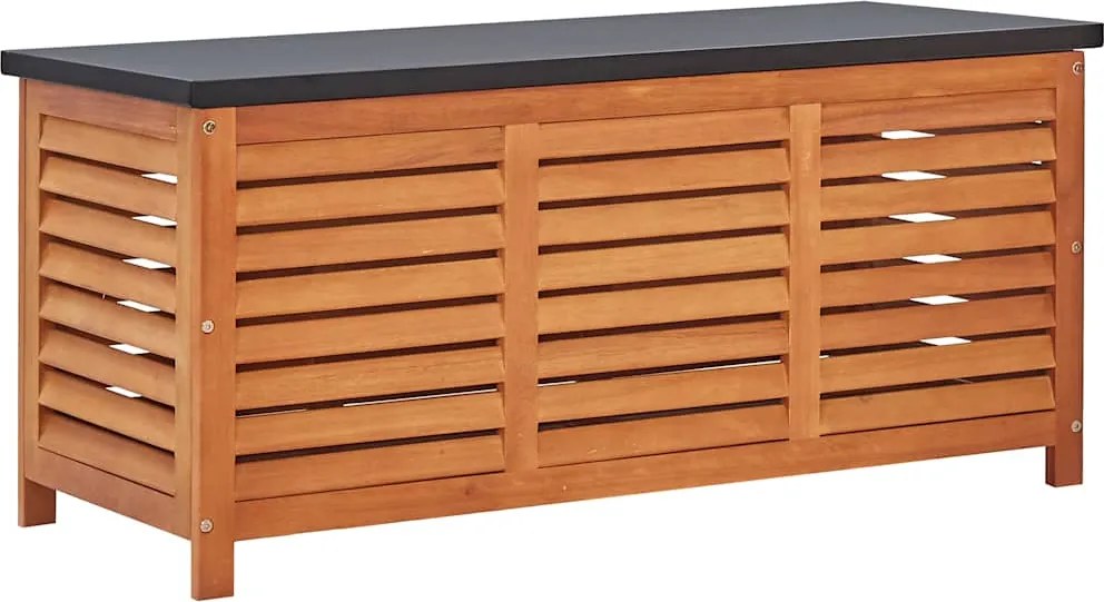 vidaXL Ladă depozitare grădină, 117x50x55 cm, lemn masiv de eucalipt