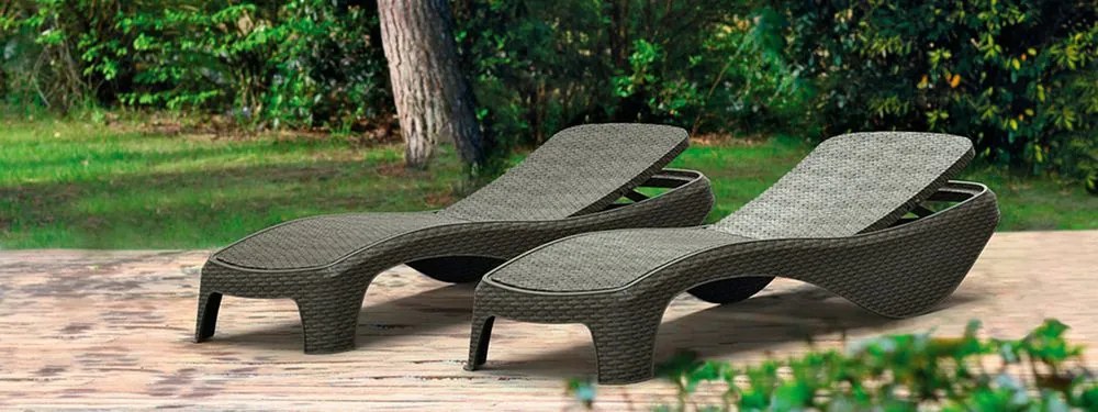 Șezlong de grădină ATLANTIC - maro