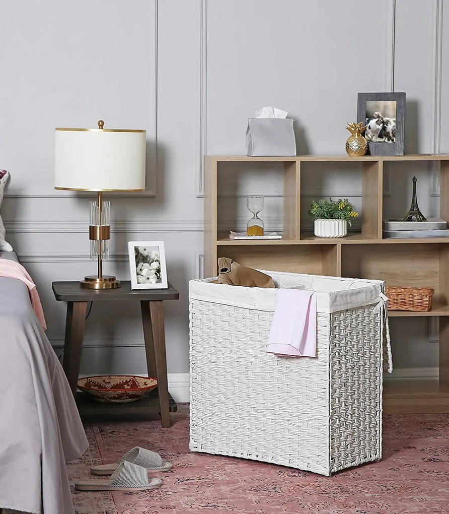 Cos rufe 110 L Ratan sintetic Alb