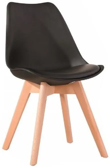 Set de sufragerie negru 1 + 4, masa BERGEN 120 + scaune BALI MARK